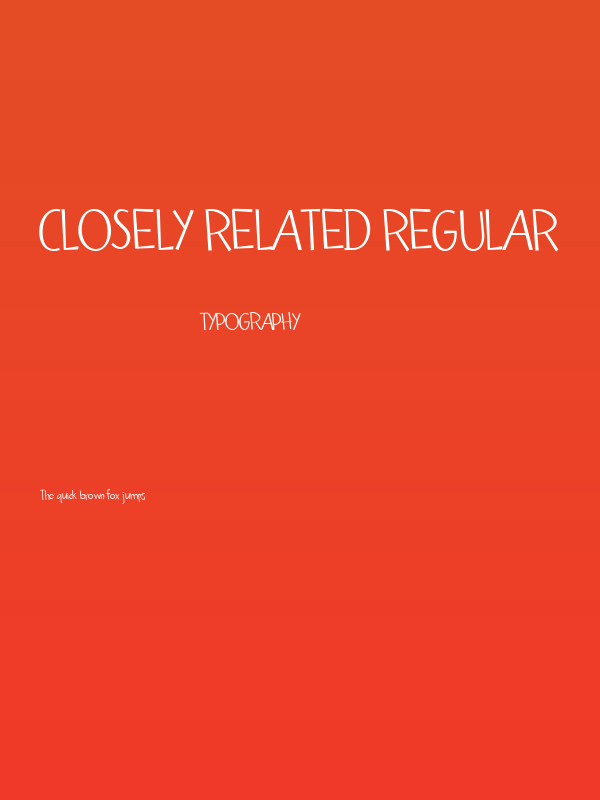 Closely Related Regular Poster