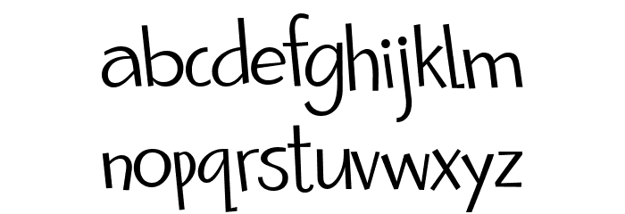 Closely Related Regular Font LOWERCASE