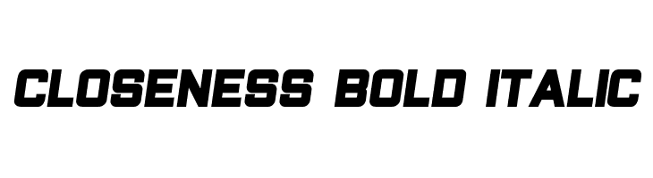 Closeness Bold Italic  font caratteri gratis