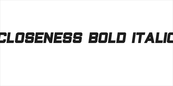 Closeness Bold Italic Logo