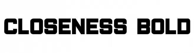 Closeness Bold  Frei Schriftart Herunterladen
