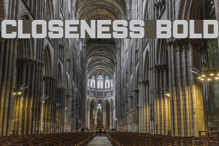 Closeness Bold Font examples