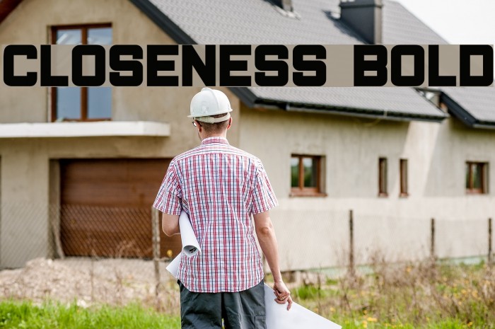Closeness Bold Font examples