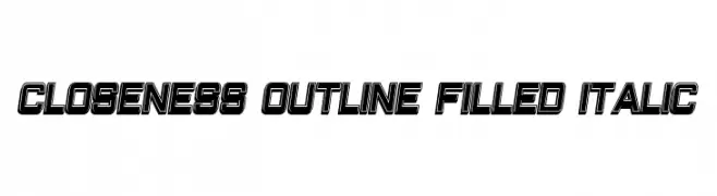 Closeness Outline Filled Italic  Fuentes Gratis Descargar