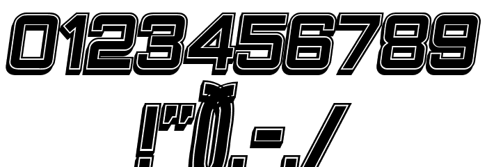 Closeness Outline Filled Italic Font OTHER CHARS