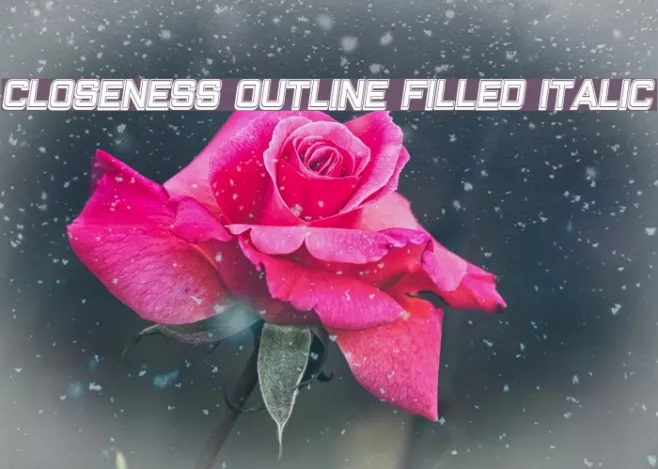 Closeness Outline Filled Italic Example 2