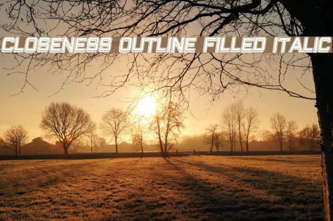 Closeness Outline Filled Italic Example 3