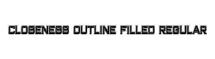 Closeness Outline Filled Regular Caratteri
