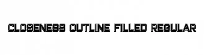 Closeness Outline Filled Regular  免费字体下载