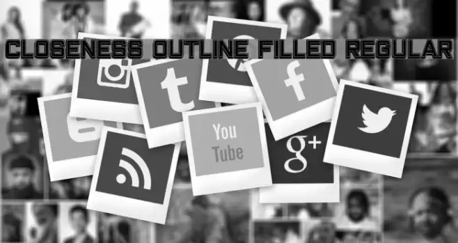 Closeness Outline Filled Regular Font examples