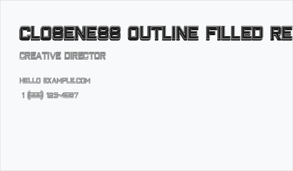 Closeness Outline Filled Regular Business Card