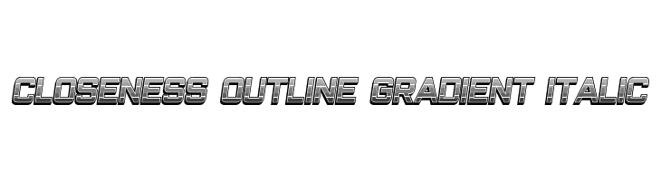 Closeness Outline Gradient Italic  フリーフォントのダウンロード