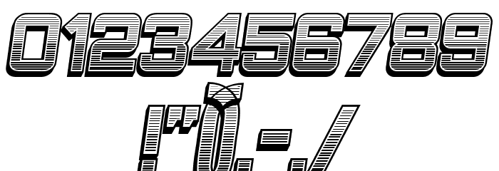 Closeness Outline Gradient Italic Font OTHER CHARS