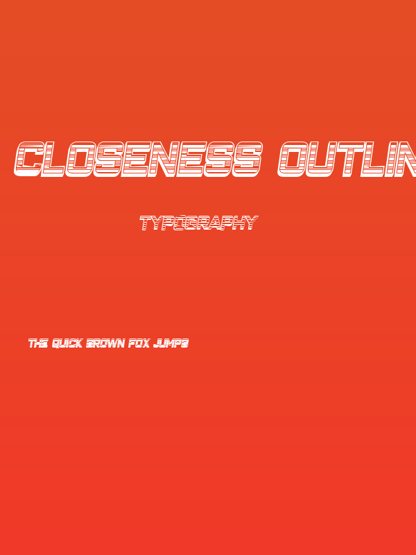 Closeness Outline Gradient Italic Poster