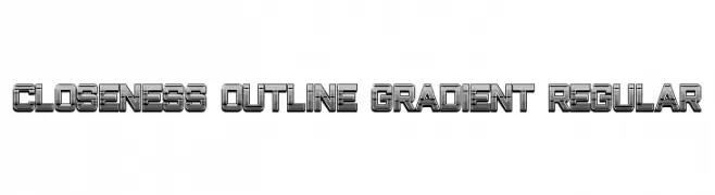 Closeness Outline Gradient Regular  免费字体下载