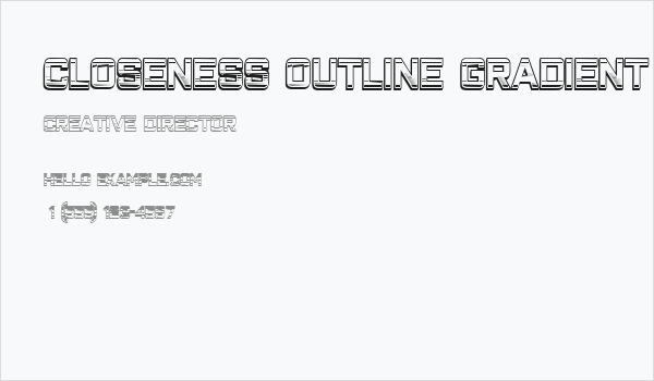 Closeness Outline Gradient Regular Business Card