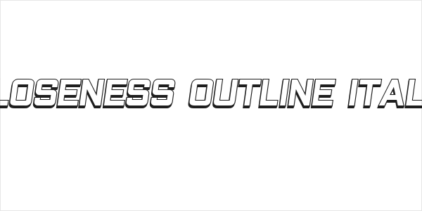 Closeness Outline Italic Logo