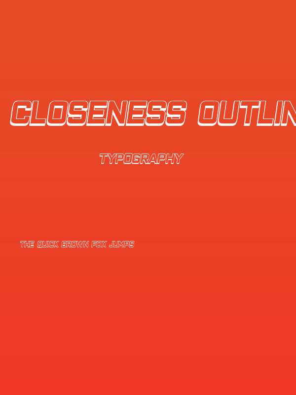 Closeness Outline Italic Poster