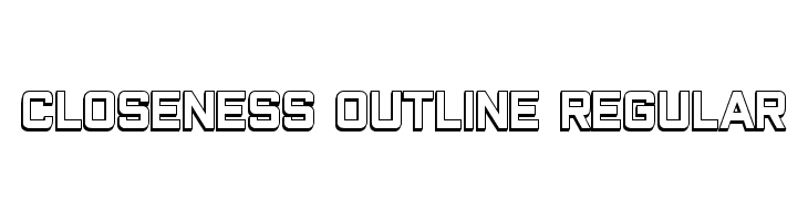 Closeness Outline Regular  Frei Schriftart Herunterladen