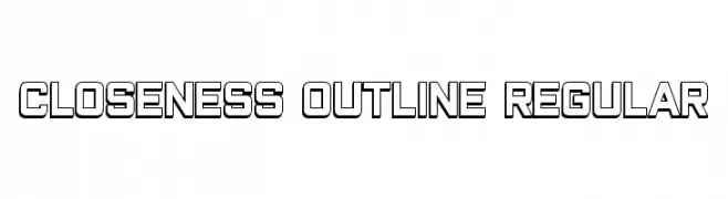 Closeness Outline Regular  免费字体下载