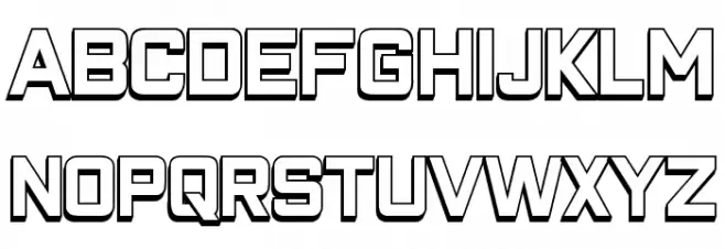 Closeness Outline Regular フォント 大文字