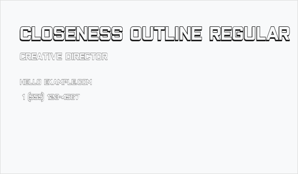 Closeness Outline Regular Business Card