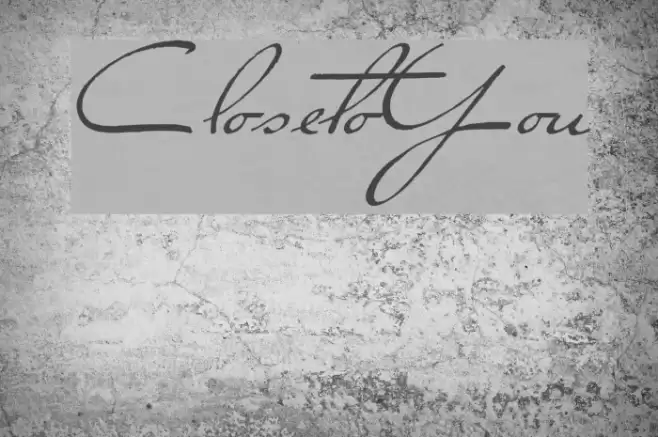 ClosetoYou Font examples