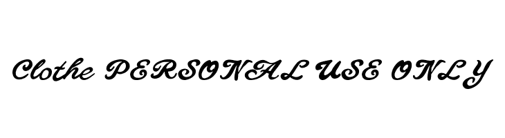 Clothe PERSONAL USE ONLY  Fuentes Gratis Descargar