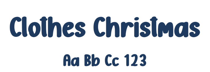 Clothes Christmas Font Preview