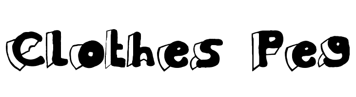 Clothes Peg Font