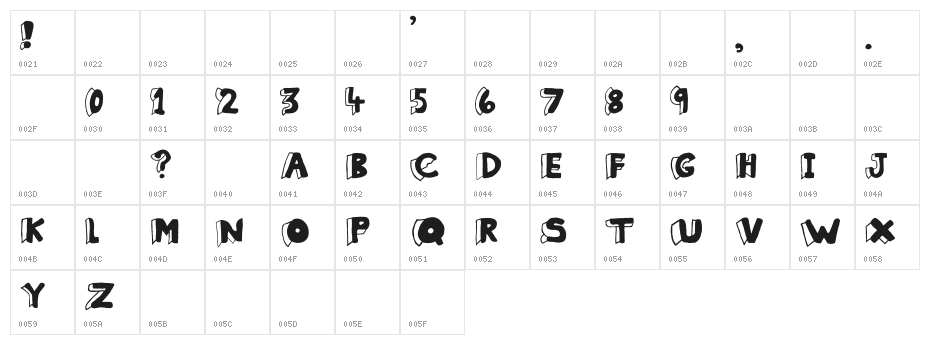 Clothes Peg Character Map