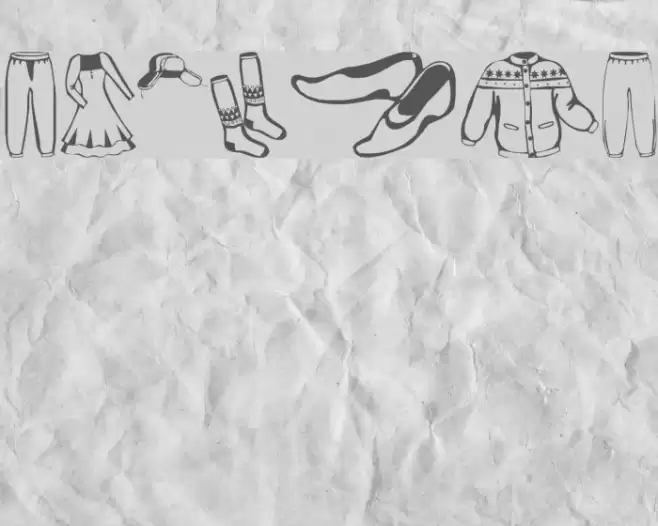 Clothes Font examples
