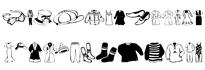 Clothes Font LOWERCASE