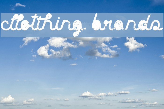 Clothing brands Font examples
