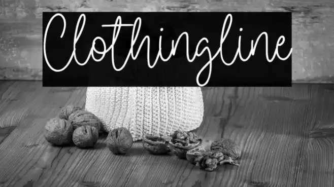 Clothingline Font examples