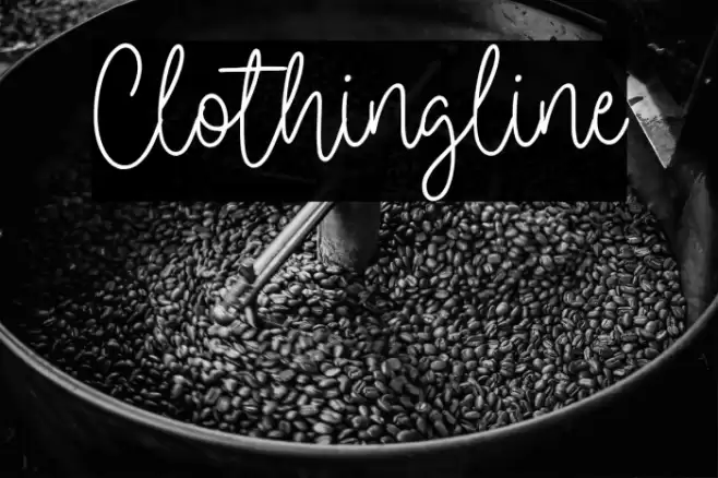 Clothingline Font examples