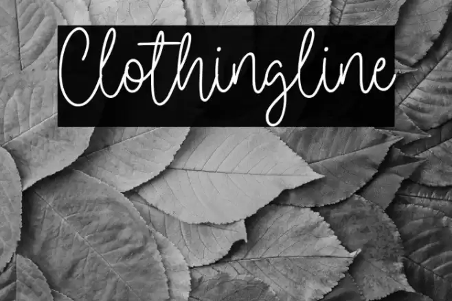 Clothingline Font examples