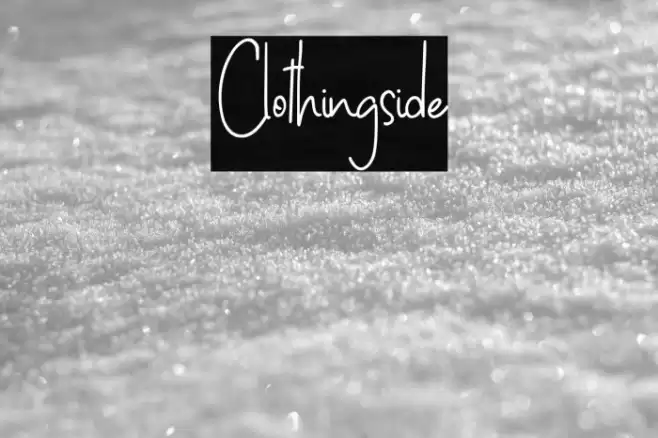 Clothingside フォント examples
