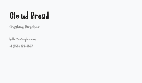 Cloud Bread Business Card