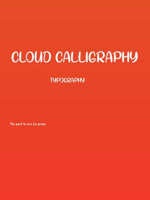 Cloud Calligraphy Poster