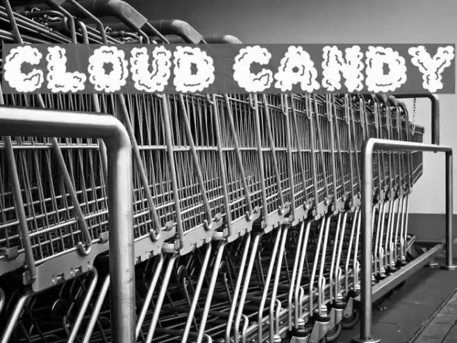 Cloud Candy Font examples