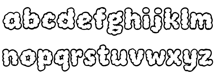 Cloud Sketch Caratteri MINUSCOLO