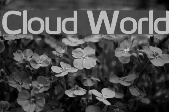 Cloud World Font examples