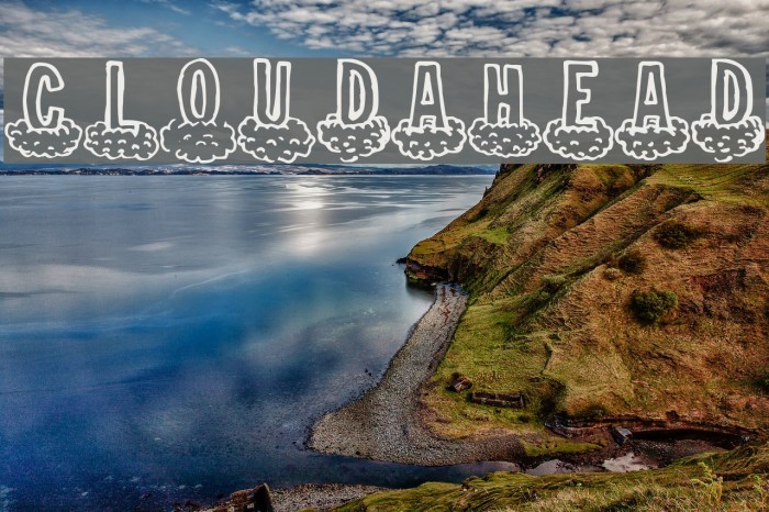 CloudAhead Font examples