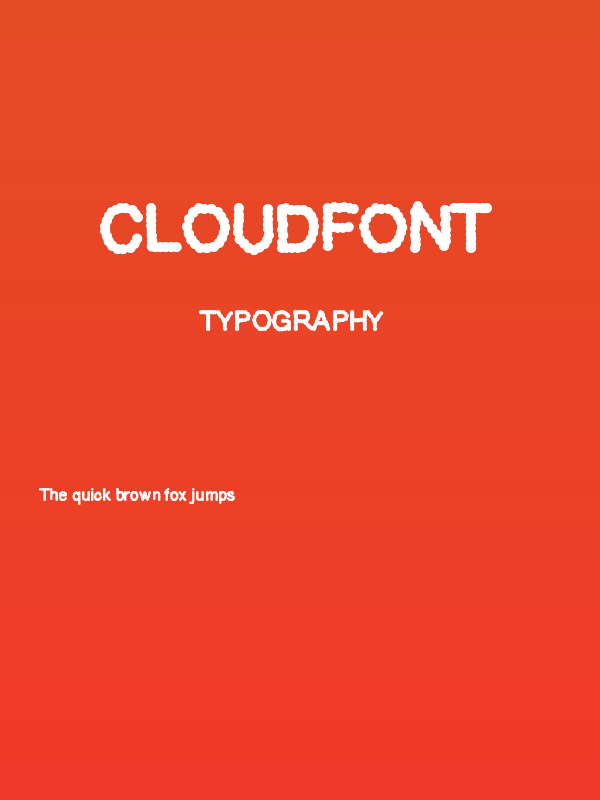 CloudFont Poster