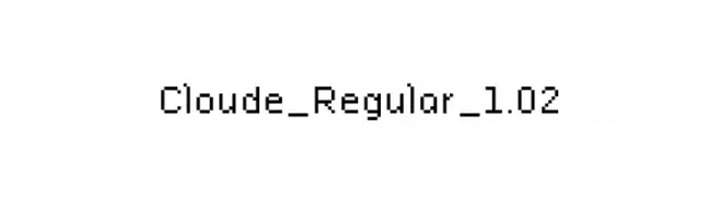 Cloude_Regular_1.02  Скачать бесплатные шрифты