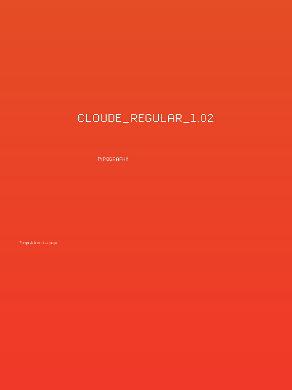 Cloude_Regular_1.02 Poster