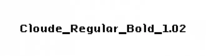 Cloude_Regular_Bold_1.02  Скачать бесплатные шрифты