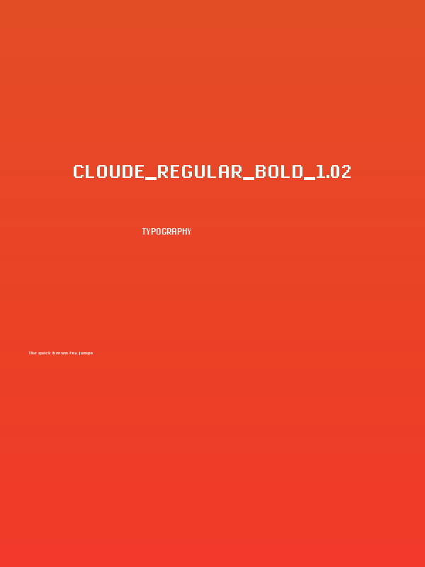 Cloude_Regular_Bold_1.02 Poster