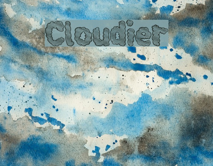 Cloudier Font examples